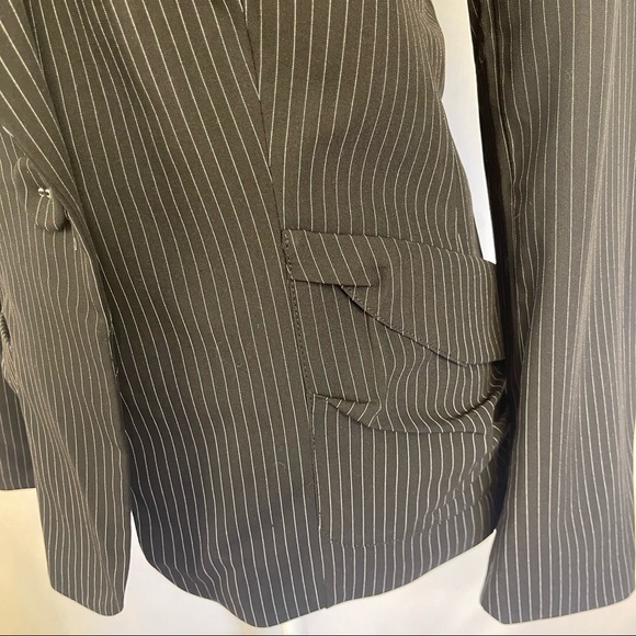 Alberto Makali Pinstripe Jacket Black Size 8 - Picture 7 of 10